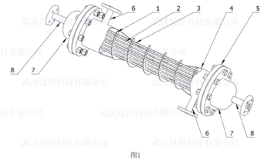 一种连续螺旋折流板管壳式换热器 附图1