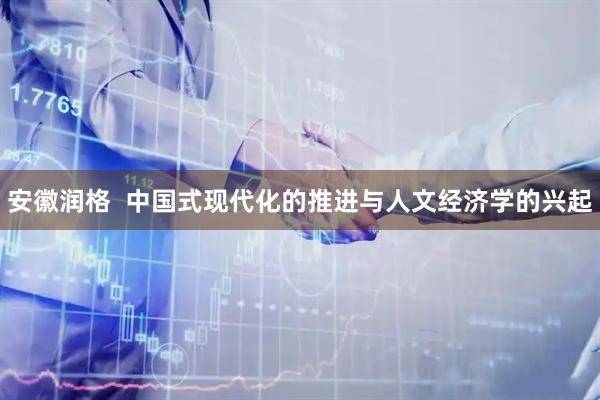 安徽润格 中国式现代化的推进与人文经济学的兴起
