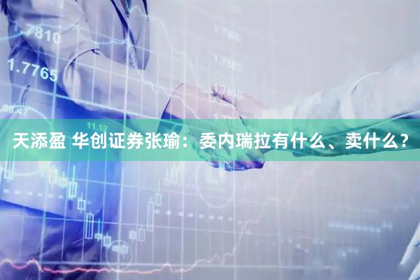 天添盈 华创证券张瑜:委内瑞拉有什么、卖什么?